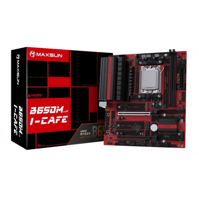 MAXUN B650M I-CAFE DDR5 HDMI PCIE 5.0 AM5 mATX