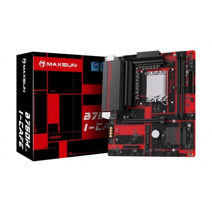 MAXUN B760M I-CAFE DDR5 HDMI-DP PCIE 5.0 1700p mATX