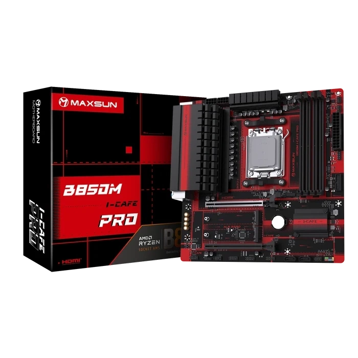 MAXUN B850M-M I-CAFE PRO DDR5 HDMI-DP PCIE 5.0 AM5 mATX