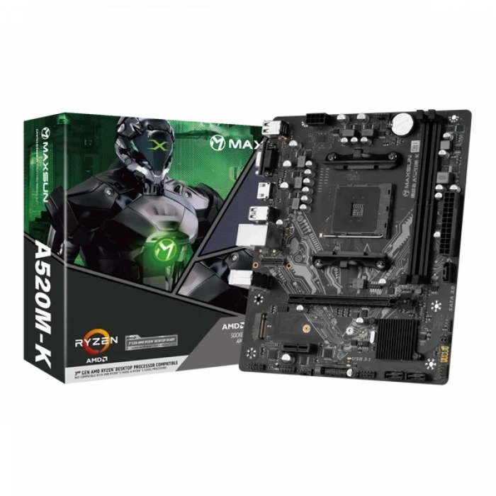 MAXUN CHALLANGER A520M-K DDR4 HDMI PCIE 3.0 AM4 mATX