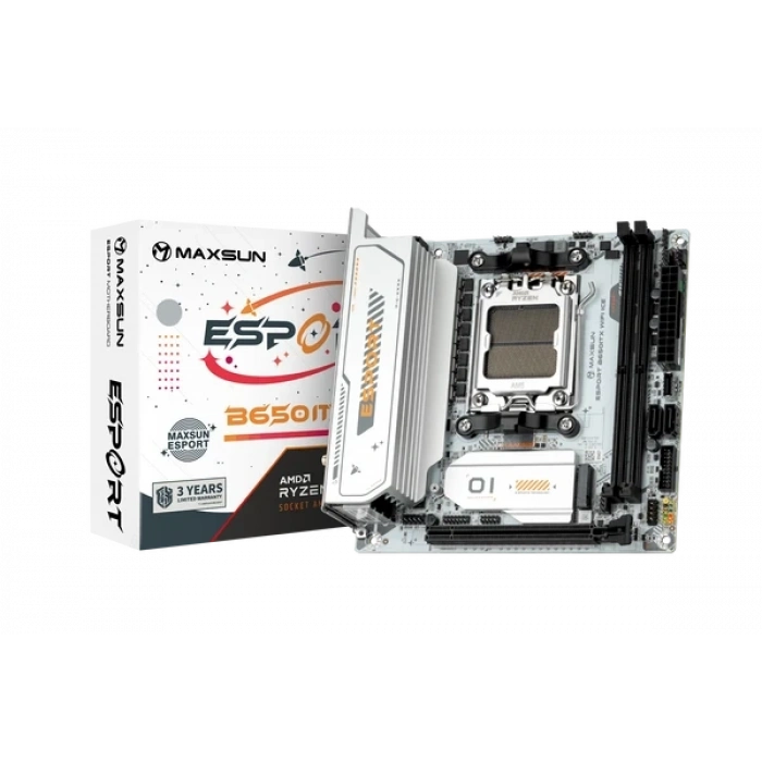 MAXUN eSport B650ITX WIFI ICE DDR5 HDMI-DP PCIE 4.0 AM5 mITX