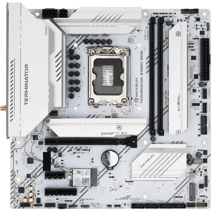 MAXUN TERMINATOR B760M GKD5 ICE DDR5 HDMI-DP PCIE 4.0 1700p mATX BEYAZ