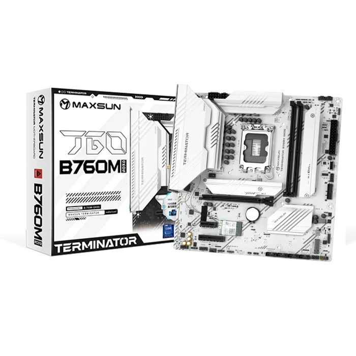 MAXUN TERMINATOR B760M GKD5 ICE DDR5 HDMI-DP PCIE 4.0 1700p mATX BEYAZ