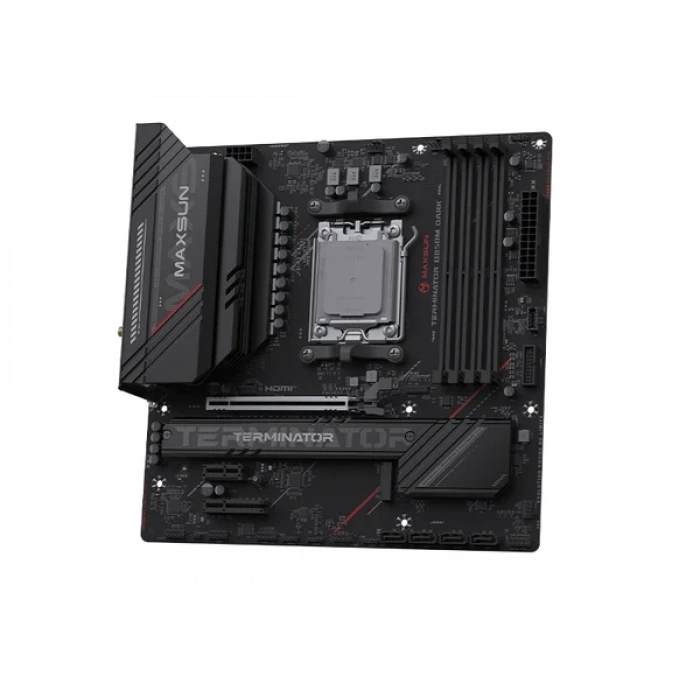 MAXUN TERMINATOR B850M DARK WIFI6 DDR5 HDMI-DP TYPEC PCIE 5.0 AM5 mATX