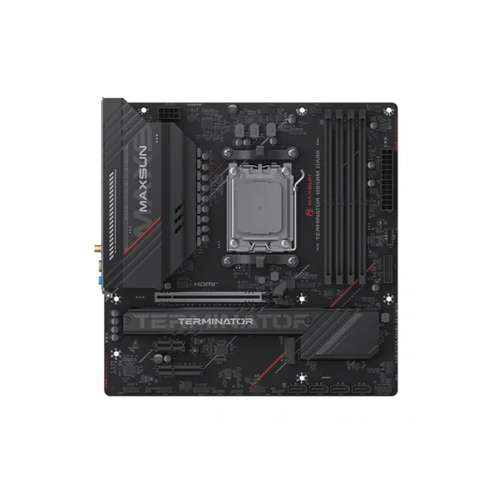 MAXUN TERMINATOR B850M DARK WIFI6 DDR5 HDMI-DP TYPEC PCIE 5.0 AM5 mATX