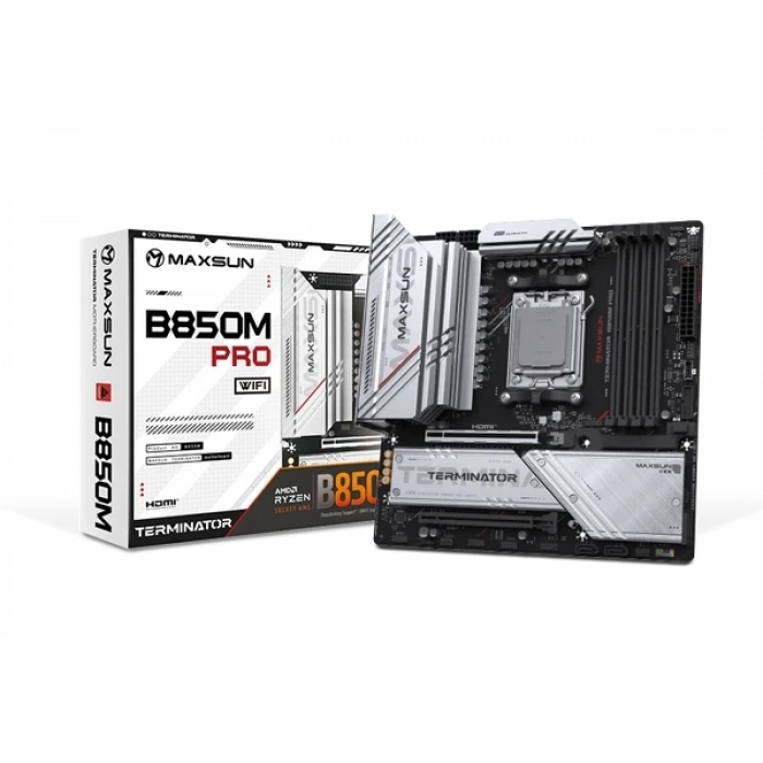 MAXUN TERMINATOR B850M PRO WIFI6E DDR5 HDMI-DP TYPEC PCIE 5.0 AM5 mATX