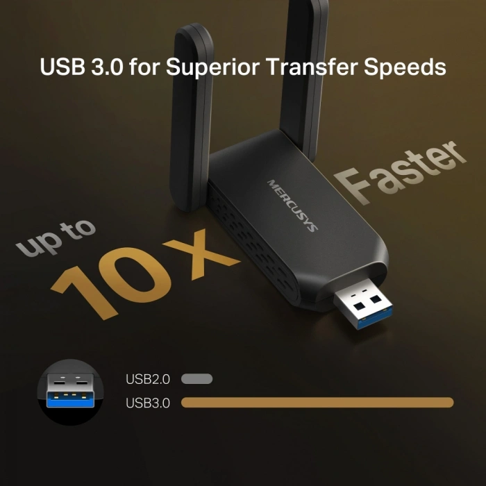 MERCUSYS MA72XH WIFI6 AX1800 Çift Bant Usb Kablosuz Ağ Adaptörü