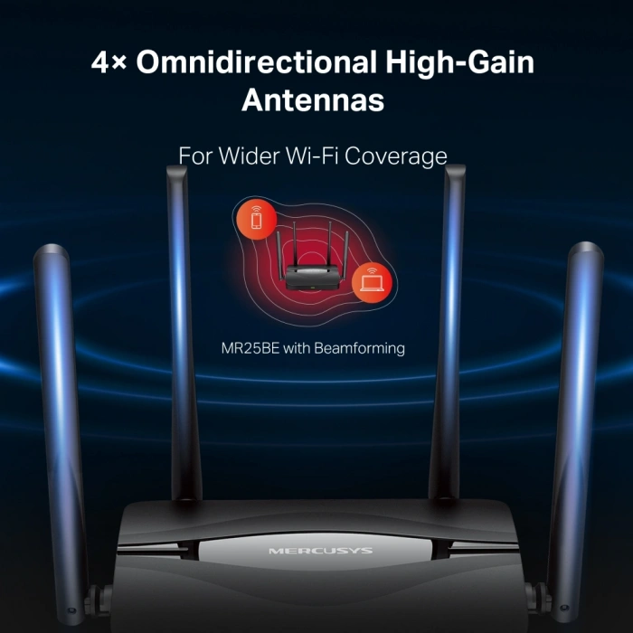 MERCUSYS MR25BE Wıfı7 BE3600 Dual Band Router