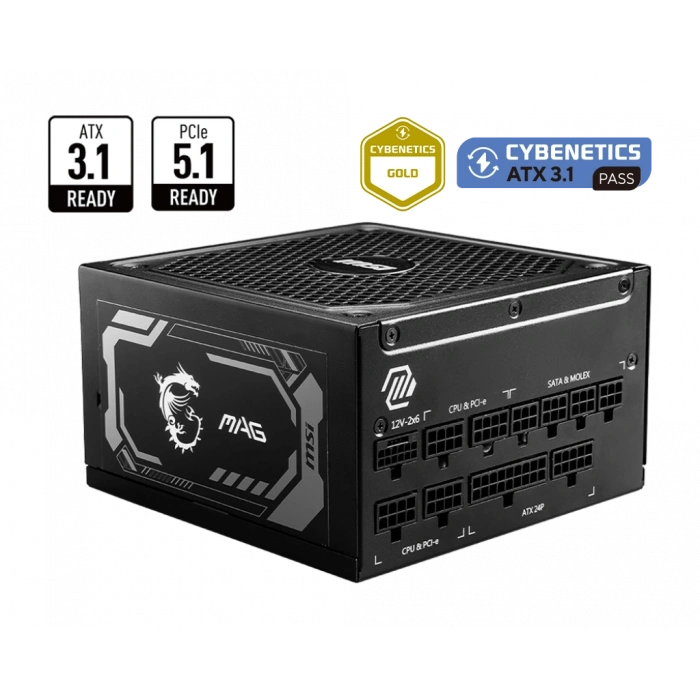 MSI 1250w 80+ Gold MAG A1250GL PCIE5 Tam Modüler Power Supply