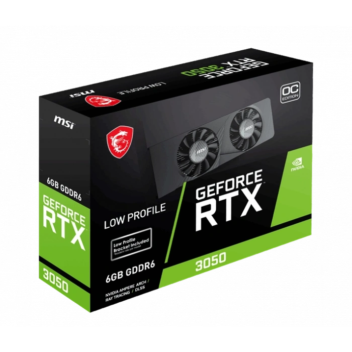 MSI 6GB RTX3050 LP E 6G OC GDDR6 96bit HDMI DP PCIe 4.0 Low Profile