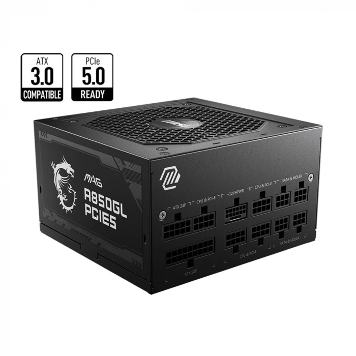 MSI 850W 80+ GOLD A850GL PCIe5.0 Tam Modüler Power Supply