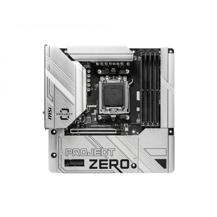 MSI B650M PROJECT ZERO WIFI6E DDR5 HDMI-DP TYPEC PCIE 4.0 AM5 mATX