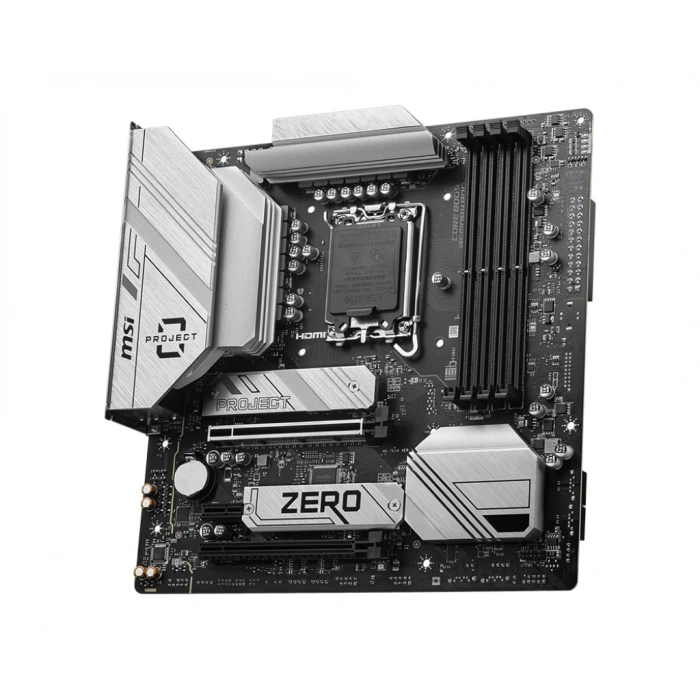 MSI B760M PROJECT ZERO DDR5 HDMI-DP TYPEC PCIE 4.0 1700p mATX