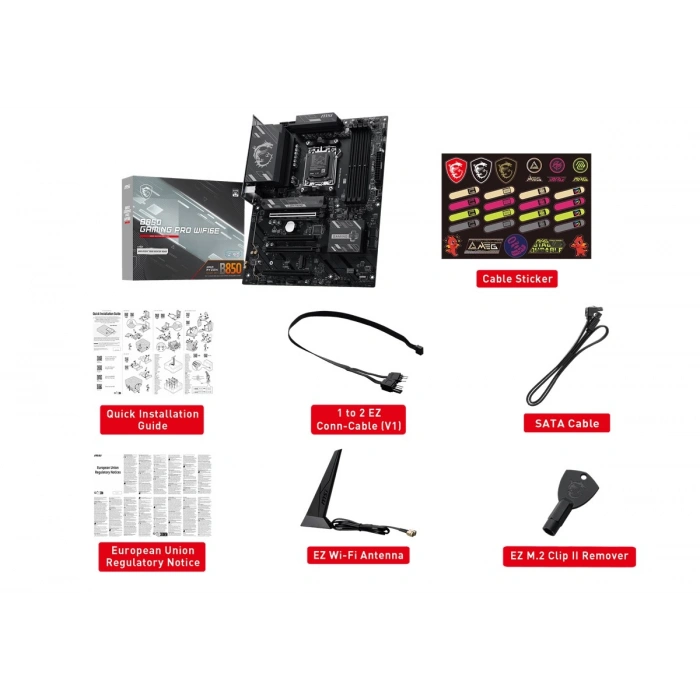 MSI B850 GAMING PRO WIFI6E HDMI-DP TYPEC PCIE 5.0 AM5 ATX
