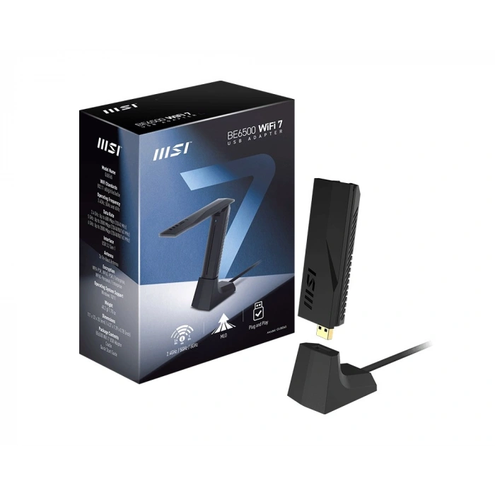 MSI BE6500 WIFI7 Kablosuz Usb Adaptör