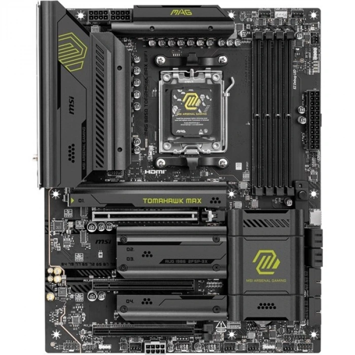 MSI MAG B850 TOMAHAWK MAX WIFI7 DDR5 HDMI-USBC DP PCIE 5.0 AM5 ATX