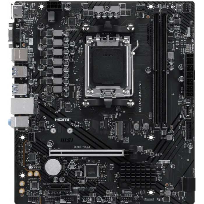 MSI PRO A620AM-B EVO DDR5 HDMI PCIE 4.0 AM5 mATX