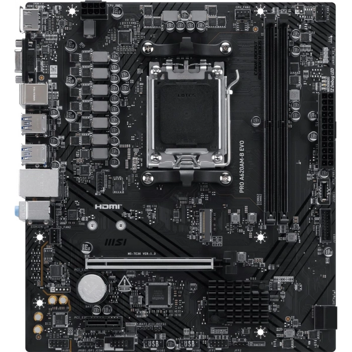 MSI PRO A620AM-B EVO DDR5 HDMI PCIE 4.0 AM5 mATX
