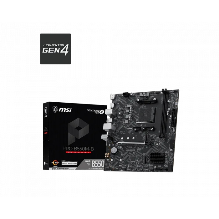 MSI PRO B550M-B DDR4 HDMI-DP PCIE 4.0 AM4 mATX