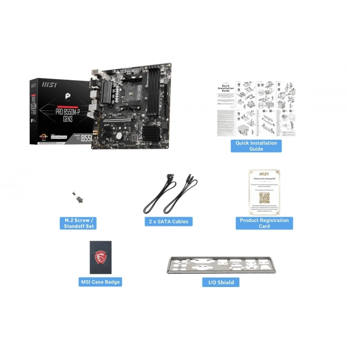 MSI PRO B550M-P DDR4 HDMI-DP PCIE 4.0 AM4 mATX