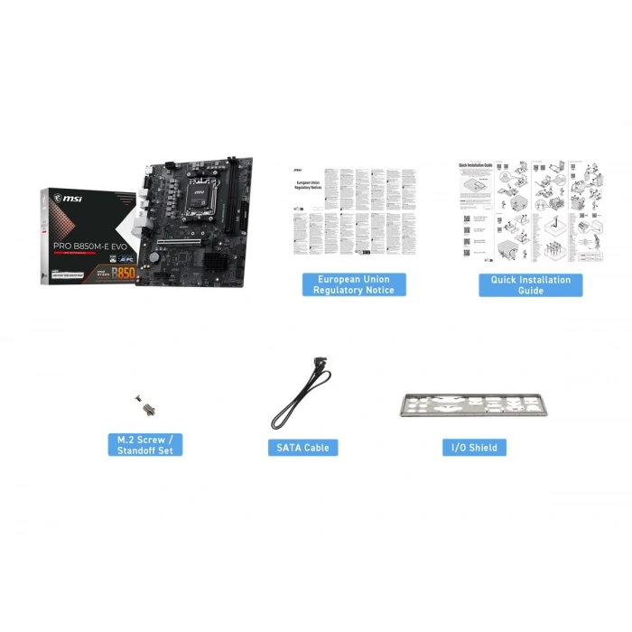 MSI PRO B850M-E EVO DDR5 HDMI-DP PCIE 5.0 AM5 mATX