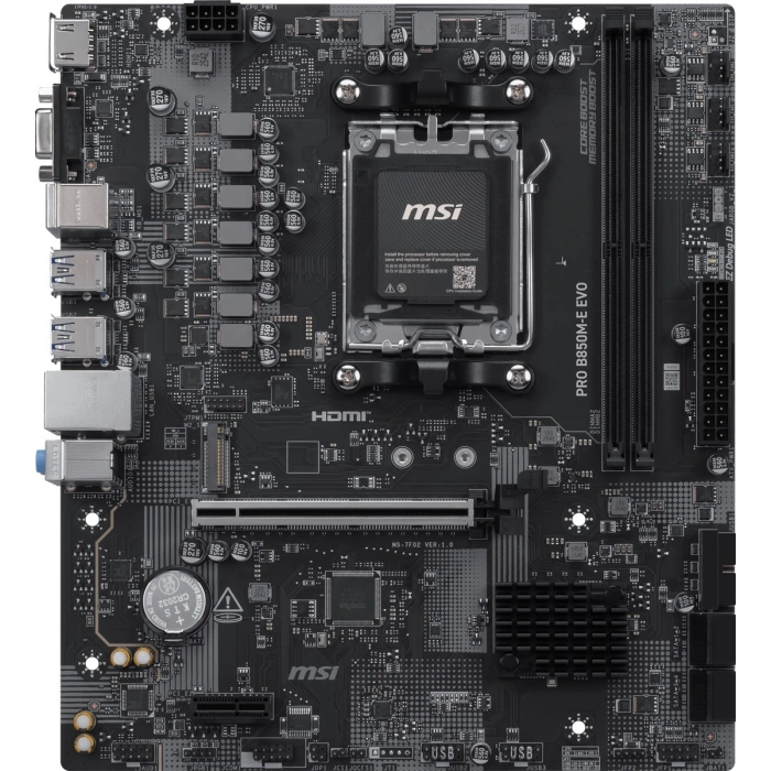 MSI PRO B850M-E EVO DDR5 HDMI-DP PCIE 5.0 AM5 mATX