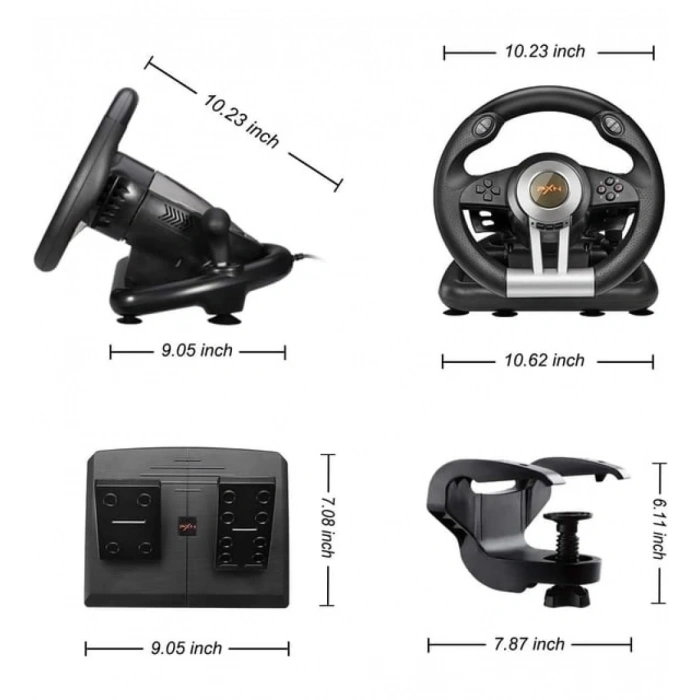 Nodar Nd700 Pxn V3 Pro Direksiyon Seti Ps4/Ps3/Pc/Xbox one/Xbox Series X|S Switch Siyah