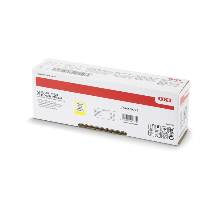 OKI 44469722 C510/C511/C531/MC561/MC562 Sarı Yüksek Kapasiteli Orijinal Toner 5.000 Sayfa