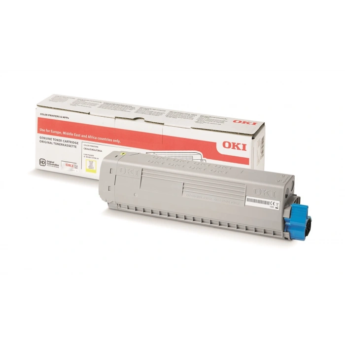 OKI C824/C834/C844 Sarı Orijinal Toner Kartuşu (Yellow Toner - 5K)