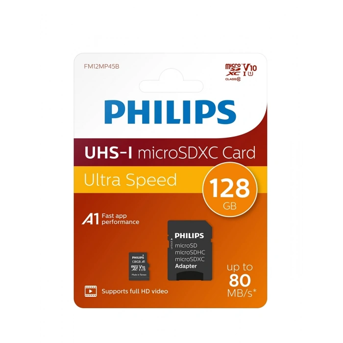 PHILIPS MicroSD 128GB FM12MP45B/00 Class10 Hafıza Kartı