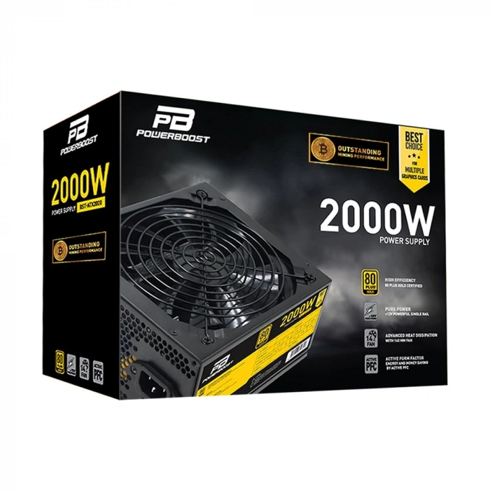 POWERBOOST 2000W 80+ GOLD BST-ATX2000 Mining Power Supply