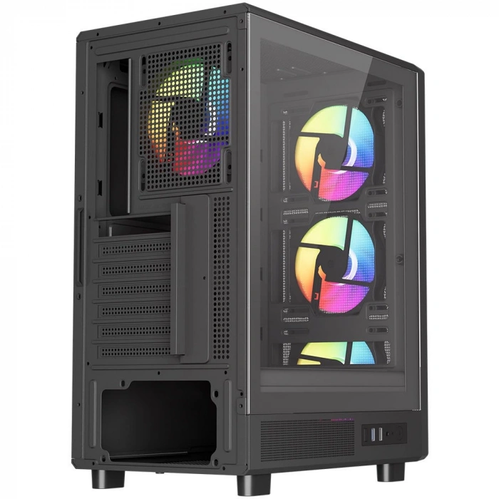POWERBOOST 600W 80+ A601B 4-Rainbow Fanlı Gaming Mid-Tower PC Kasası