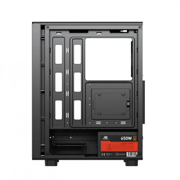 POWERBOOST 650W 80+ BRONZE PBA5065B-650W Gaming Mid-Tower PC Kasası
