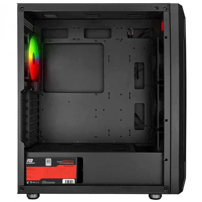 POWERBOOST 650W 80+ PB-P3701B 4-ARGB Fanlı Gaming Mid-Tower PC Kasası