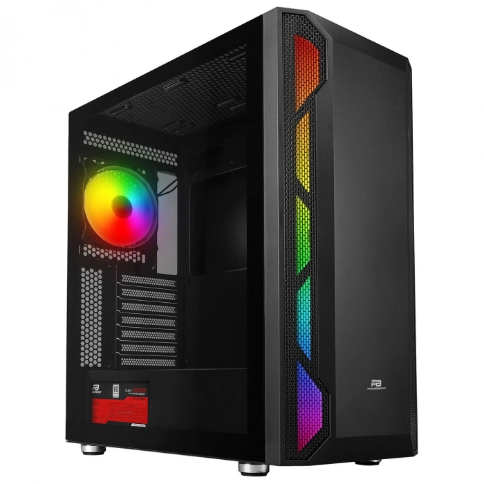 POWERBOOST 650W 80+ PB-P3701B 4-ARGB Fanlı Gaming Mid-Tower PC Kasası