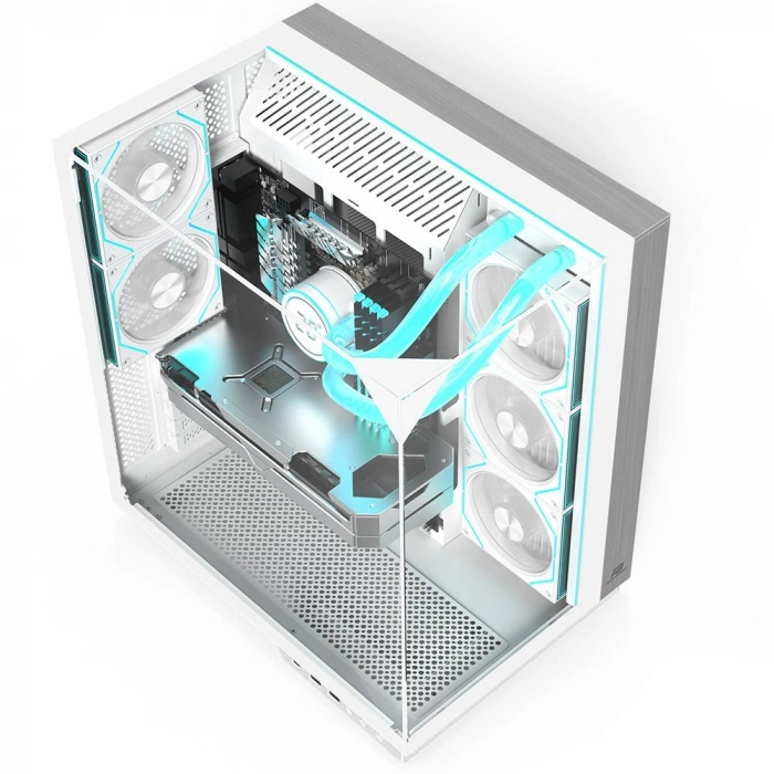POWERBOOST ECLIPSE JBST-PBA100W 8-ARGB Fanlı Gaming Mid-Tower PC Kasası Beyaz