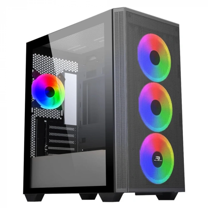 POWERBOOST PB-P2252BB 4-ARGB Fanlı Gaming Micro-Tower PC Kasası
