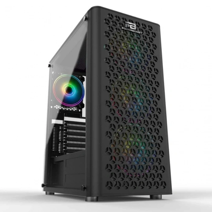 POWERBOOST VK-M202B 4-RGB Fanlı Gaming Mid-Tower PC Kasası