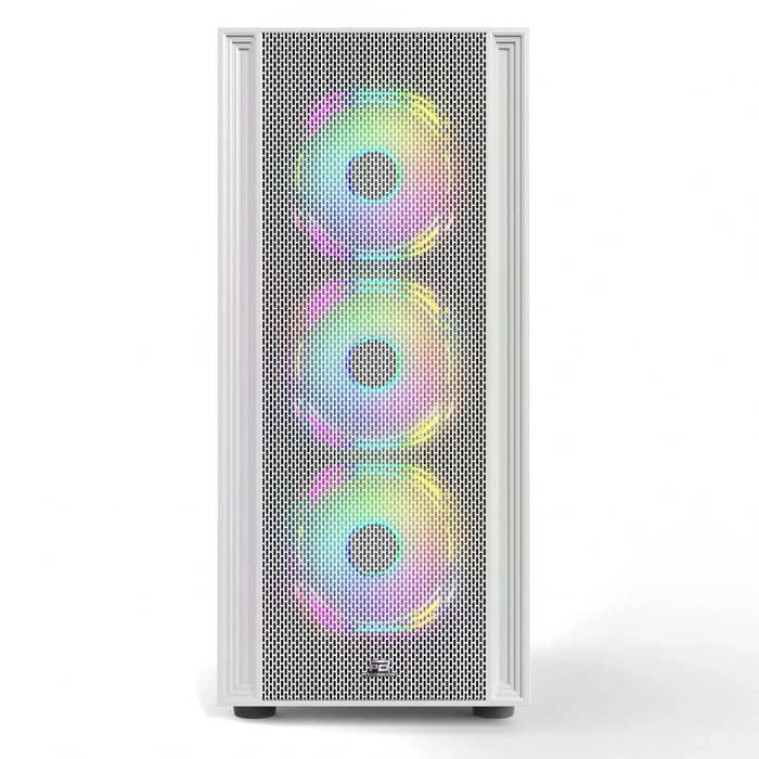 POWERBOOST X-12W 4-ARGB Fanlı Gaming Mid-Tower PC Kasası Beyaz