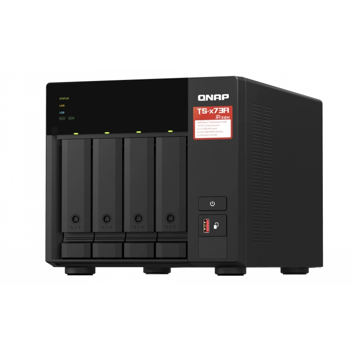 QNAP 4diskli Ryzen V1500B-40GB RAM-2-2.5GbE Nas Server TS-473A (54053)