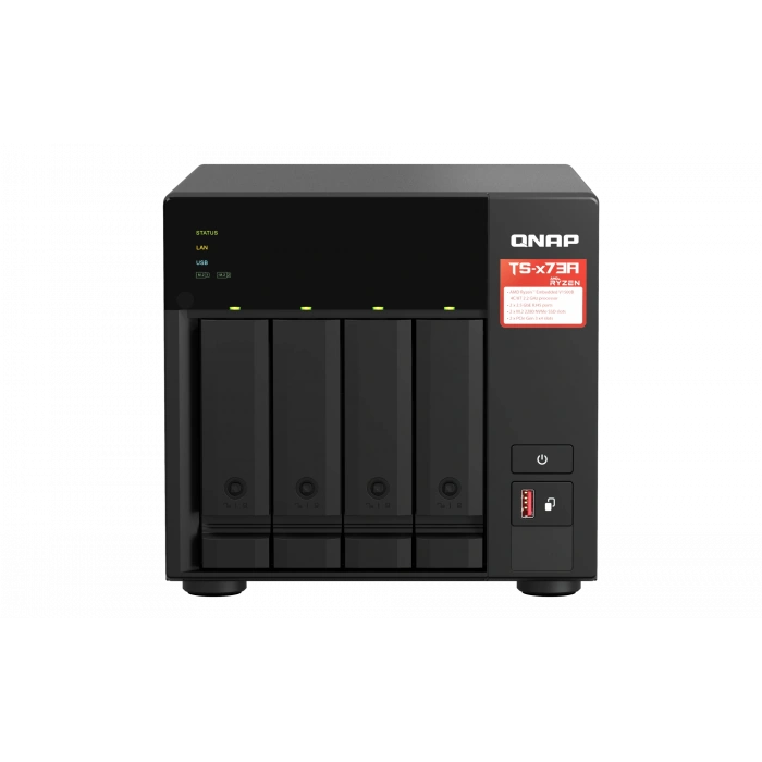 QNAP 4diskli Ryzen V1500B-40GB RAM-2-2.5GbE Nas Server TS-473A (54053)