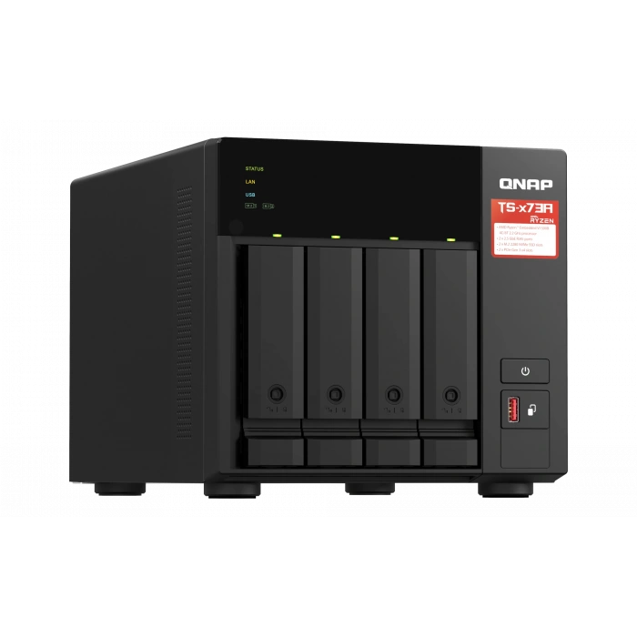 QNAP 4diskli Ryzen V1500B-40GB RAM-2-2.5GbE Nas Server TS-473A (54053)