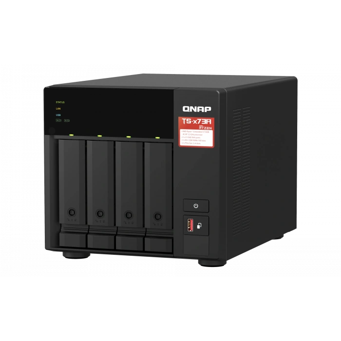 QNAP 4diskli Ryzen V1500B-40GB RAM-2-2.5GbE Nas Server TS-473A (54053)