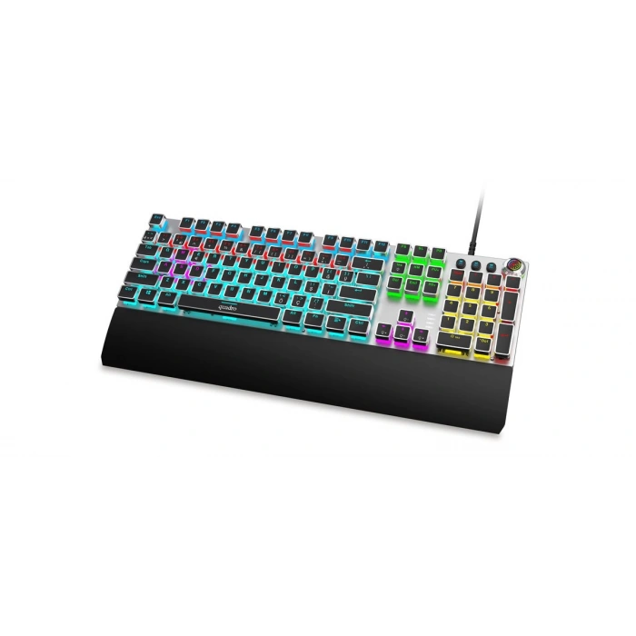 QUADRO Z2000 Kablolu USB RGB Q Trk Gümüş/Siyah Gaming Klavye