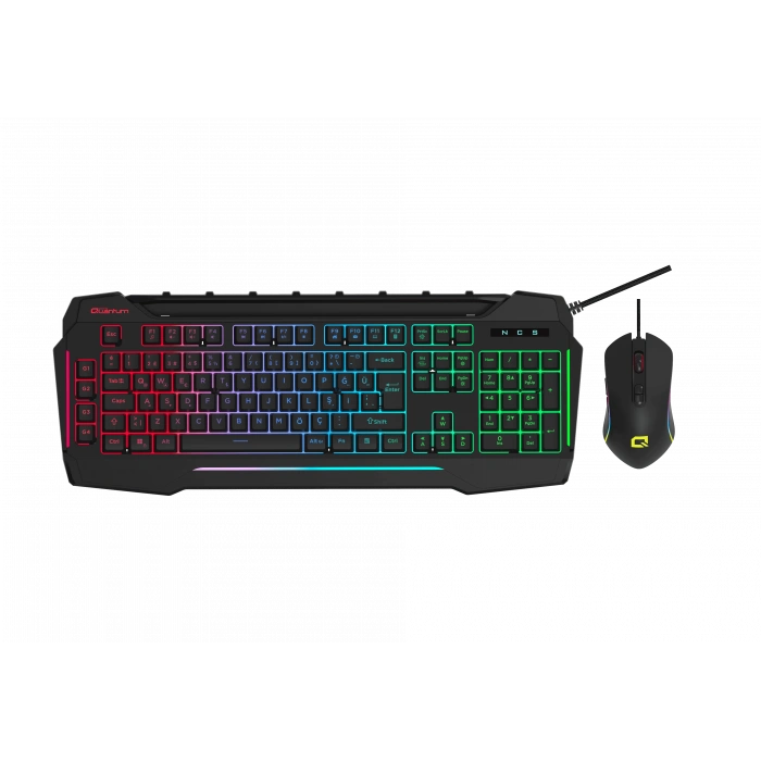 QUANTUM DualStrike Kablolu USB Q Trk RGB Gamıng Klavye -  Mouse Set