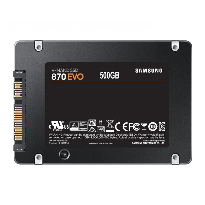 SAMSUNG 500GB 870 EVO MZ-77E500BW 560- 530MB/s SSD SATA-3 Disk