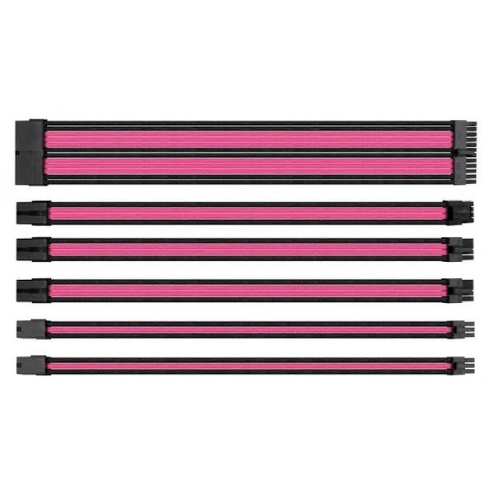 Thermaltake TtMod Pembe/Siyah Power Supply Sleeved Kablo Seti (16 AWG)