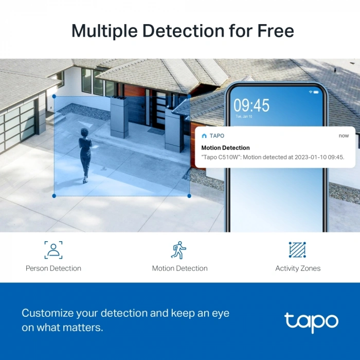 TP-LINK 3MP PTZ Speed Dome Pan-Tilt IP Kamera Tapo C510W