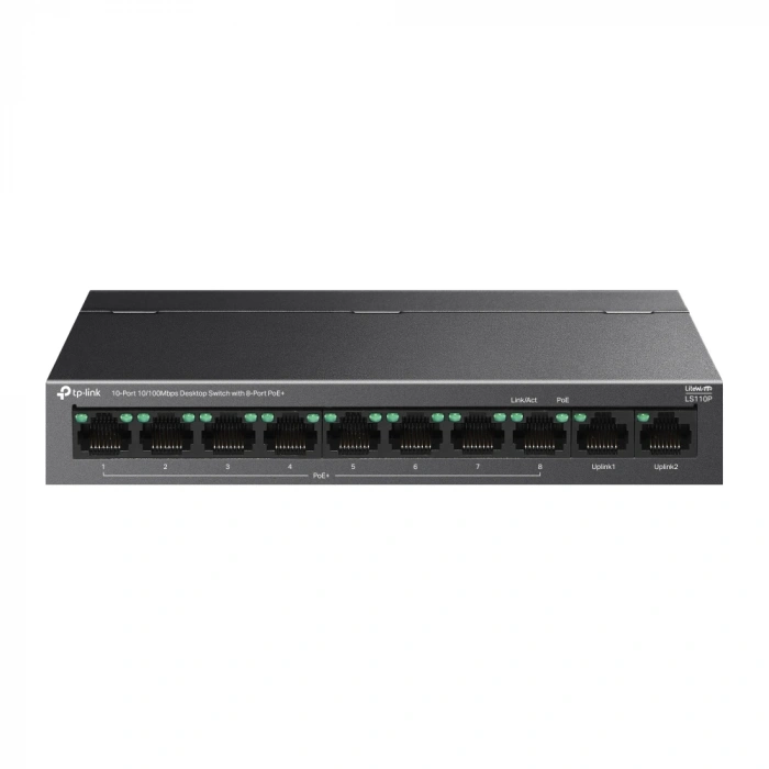 TP-LINK 8port PoE 96w Gigabit Yönetilemez Switch LS110P
