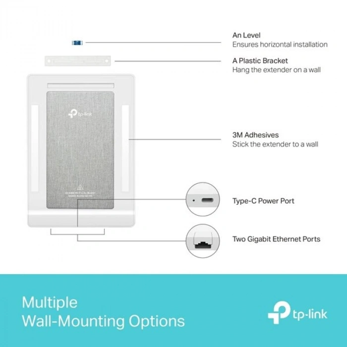 TP-LINK ARCHER AIR R5 X95 AX3000 Duvar Tipi Access Point